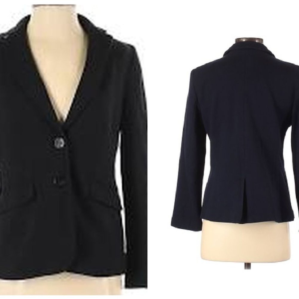 Talbots Basic Blazer 2-Button Black Jacket, 14,Nwt - image 1